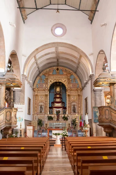 Vista Del Emblemático Interior Iglesia Sao Pedro Situado Faro Portugal —  Fotos de Stock