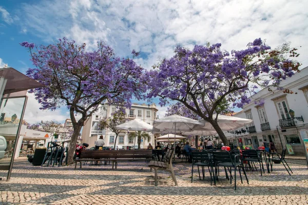 Faro Portugalia Czerwiec 2021 Turystyczny Plac Centrum Handlowym Faro Portugalia — Zdjęcie stockowe