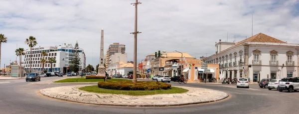 Faro Portugal Juni 2021 Nära Till Ferreira Almeida Obelisk Och — Stockfoto