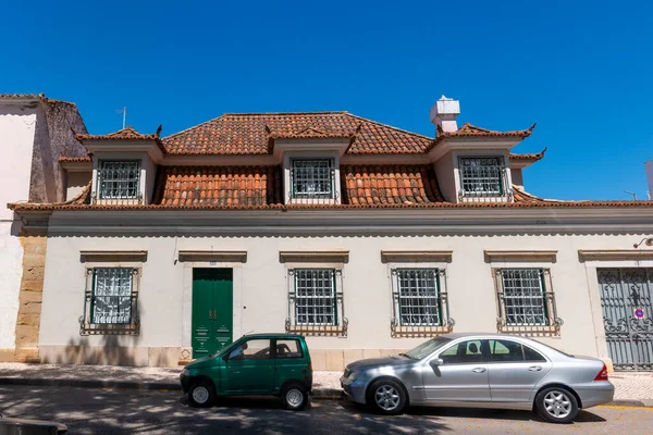 Vista Exterior Arquitectura Típica Portuguesa Dos Edifícios Mais Antigos Algarve — Fotografia de Stock