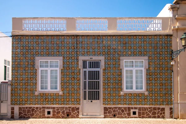 Vista Exterior Arquitectura Típica Portuguesa Los Edificios Más Antiguos Del — Foto de Stock