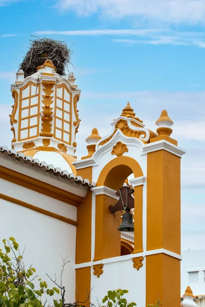 Detalhe Arquitetura Igreja Santo Amaro Localizada Faro Portugal — Fotografia de Stock