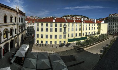 Rossio Tren Istasyonu 'nun açık manzarası