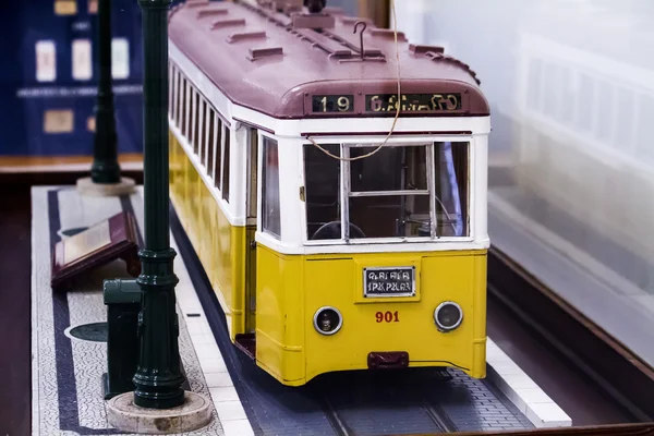 Museumsstück zur Geschichte der elektrischen Straßenbahnen — Stockfoto