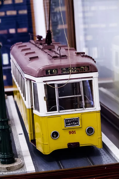 Museum piece of the history of electric trams — Stock Photo, Image