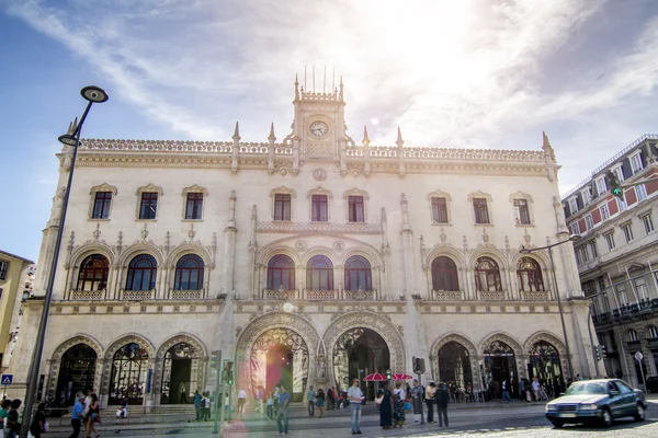 Rossio pályaudvar bejárata — Stock Fotó