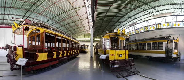 Museumsstück zur Geschichte der elektrischen Straßenbahnen — Stockfoto