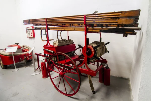 Museum piece of the history of electric trams — Stock Photo, Image