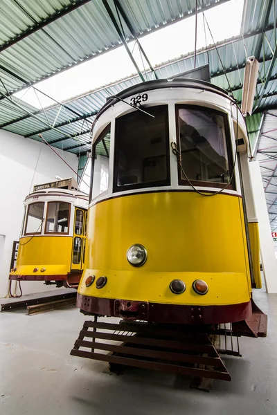 Museum piece of the history of electric trams — Stock Photo, Image