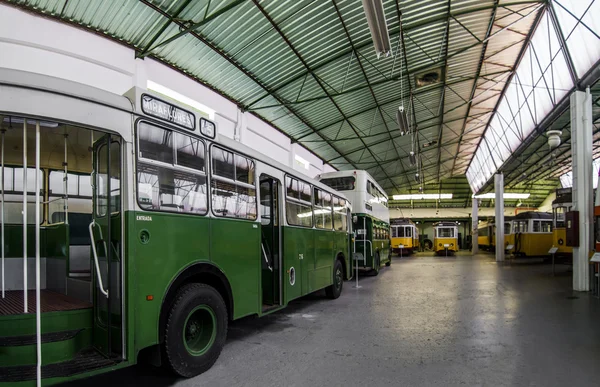 Museum piece of the history of electric trams — Stock Photo, Image