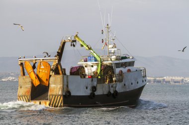Ria Formosa koruluklar çıkmadan gemi Balık tutma
