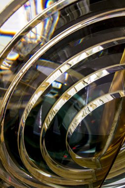 Fresnel lens içinde bir deniz feneri