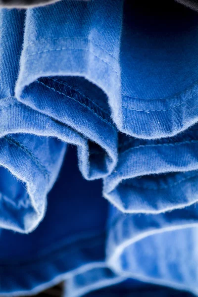 Abstract view of blue cotton fabric — Stock Photo, Image