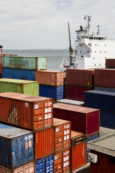 Cargo containers docks — Stock Photo, Image