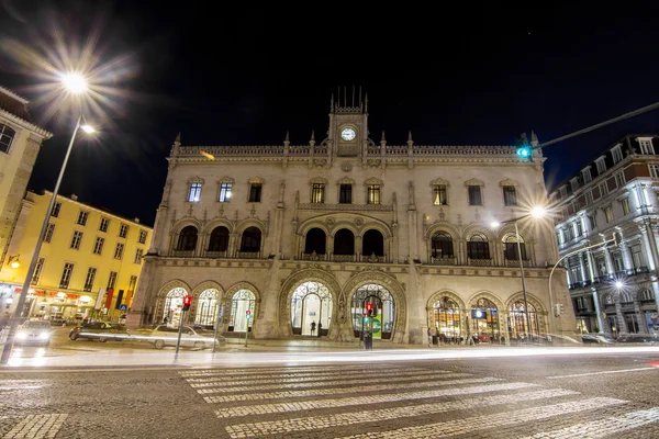 Famoso hito, Rossio Entrada a la estación de tren — Foto de Stock