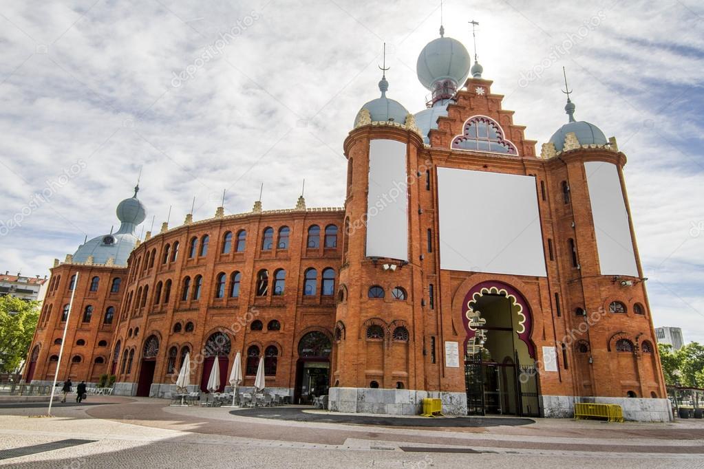 Famous bullring building located in Campo Pequeno, Lisbon, Portugal