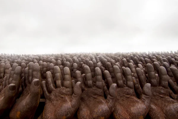 Obra de arte que representa cientos de manos . — Foto de Stock