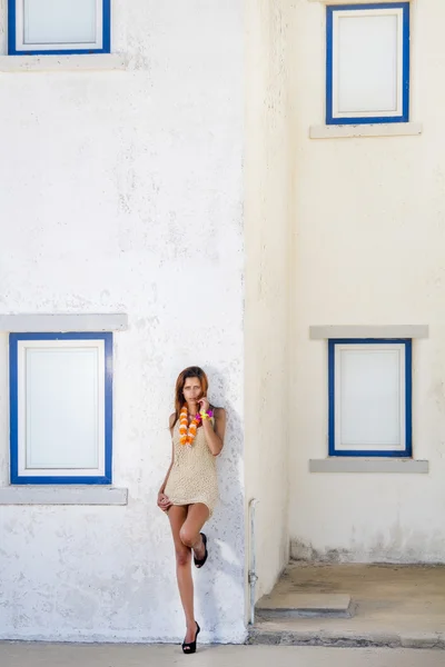 Young girl in a summer dress — Stock Photo, Image