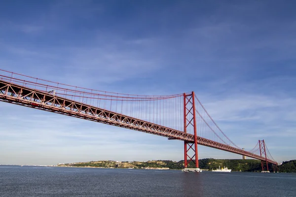 Vista da Ponte 25 de Abril em Lisboa — Fotografia de Stock