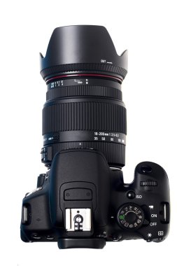 Modern dslr photographic camera clipart
