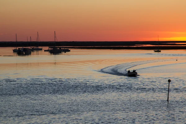 Hermosa puesta de sol en Ria Formosa —  Fotos de Stock