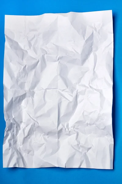 Wrinkled white piece of paper — Stock Photo, Image