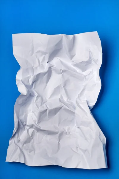 Wrinkled white piece of paper — Stock Photo, Image