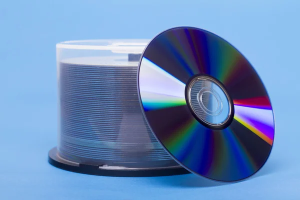 Bundle of virgin compact discs — Stock Photo, Image