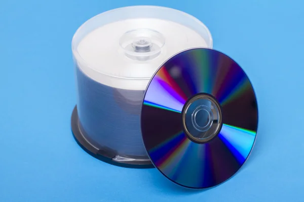 Bundel van virgin compact discs — Stockfoto