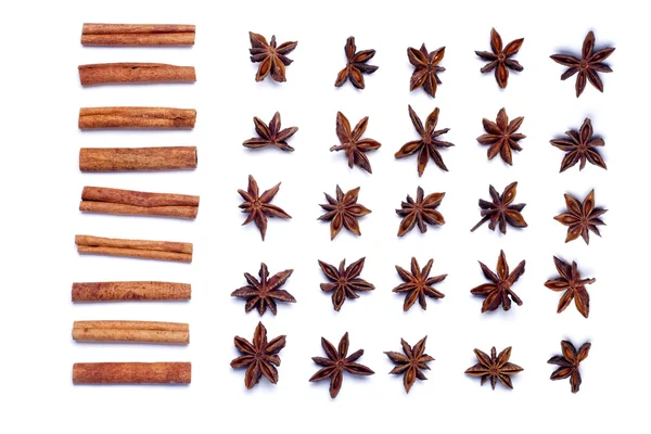 Aromatic cinnamon sticks and star anise — Stock Photo, Image