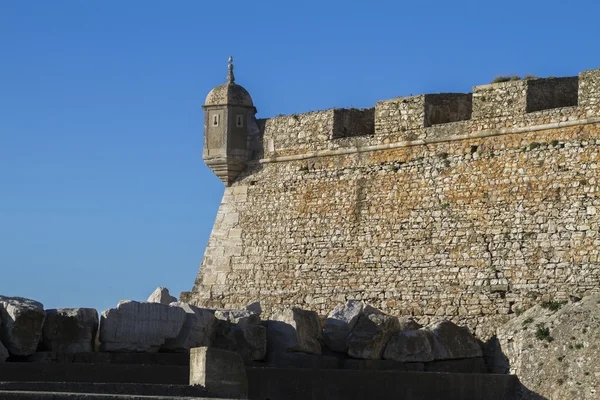 Veduta della sezione della fortezza costiera di Peniche — Foto Stock