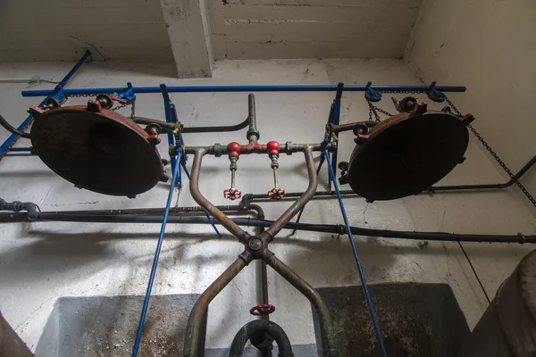 Old distillation tanks for aguardiente (alcoholic beverage) — Stock Photo, Image