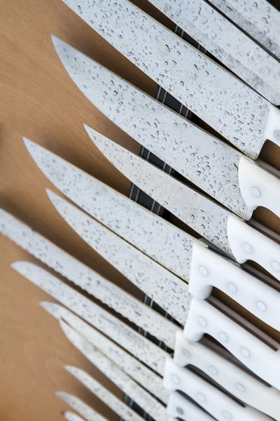 Collection of traditional knifes for sale on a market — Stock Photo, Image