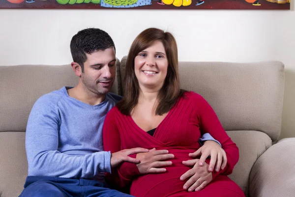 Expecting pregnancy couple — Stock Photo, Image