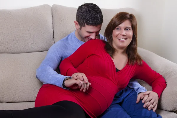 Expecting pregnancy couple — Stock Photo, Image