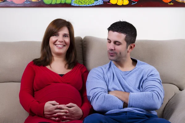 Expecting pregnancy couple — Stock Photo, Image