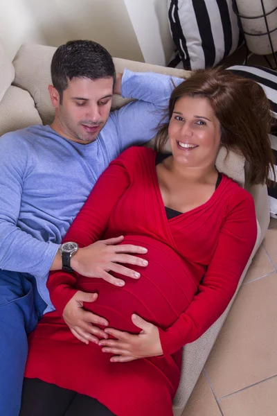 Expecting pregnancy couple — Stock Photo, Image