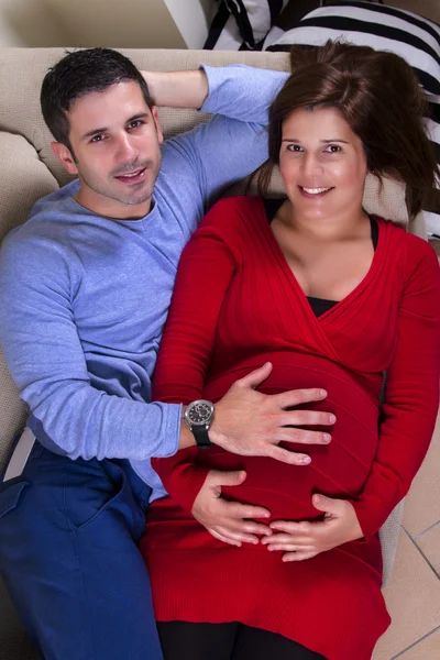 Expecting pregnancy couple — Stock Photo, Image