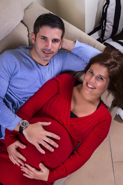 Expecting pregnancy couple — Stock Photo, Image