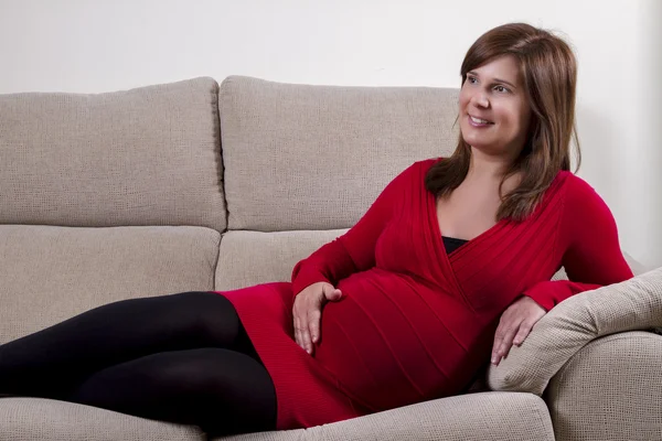 여성 임신을 기대 — 스톡 사진
