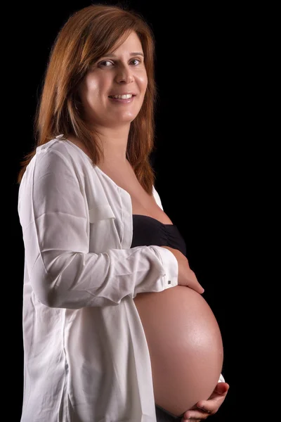 Aspettativa di gravidanza femminile — Foto Stock
