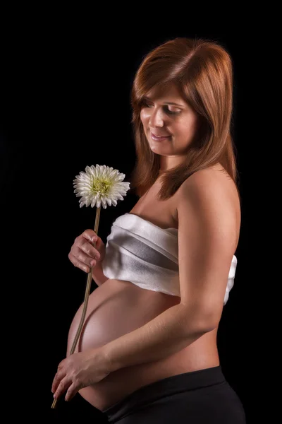 Esperando embarazo femenino — Foto de Stock