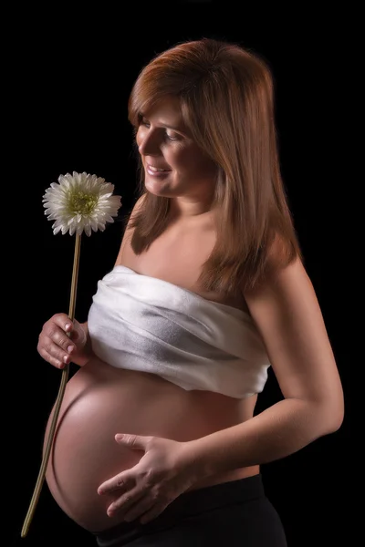 Esperando embarazo femenino — Foto de Stock