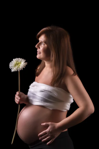 Esperando embarazo femenino — Foto de Stock