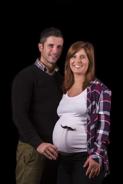 Várt terhesség pár — Stock Fotó