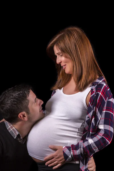 期待着怀孕夫妇 — 图库照片
