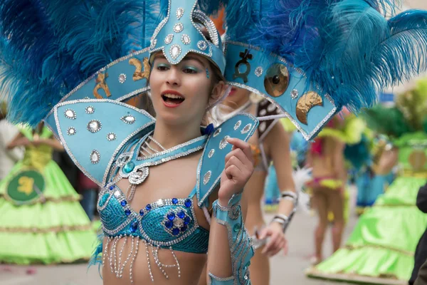 (Carnaval) színes farsangi felvonulás — Stock Fotó