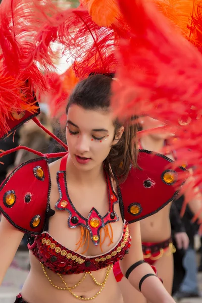 (Carnaval) színes farsangi felvonulás — Stock Fotó