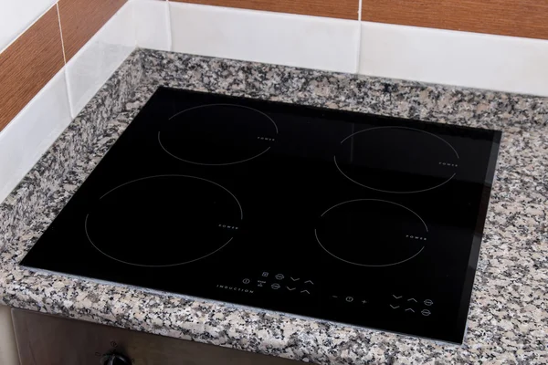 Electrical kitchen induction ceramic hob — ストック写真