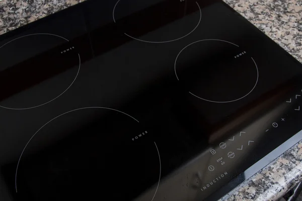 Electrical kitchen induction ceramic hob — ストック写真